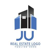 ju réel biens logo conception maison logo Stock vecteur. vecteur