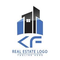 kf réel biens logo conception maison logo Stock vecteur. vecteur