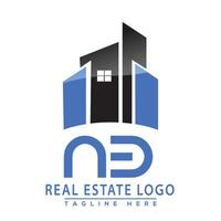 nb réel biens logo conception maison logo Stock vecteur. vecteur