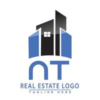 NT réel biens logo conception maison logo Stock vecteur. vecteur