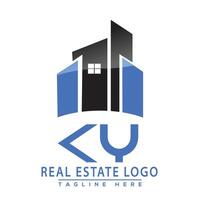 ky réel biens logo conception maison logo Stock vecteur. vecteur