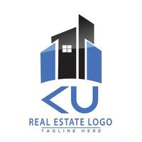 ku réel biens logo conception maison logo Stock vecteur. vecteur