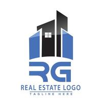 rg réel biens logo conception maison logo Stock vecteur. vecteur