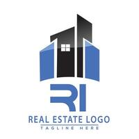 ri réel biens logo conception maison logo Stock vecteur. vecteur