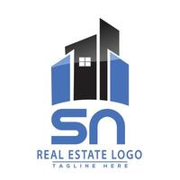sn réel biens logo conception maison logo Stock vecteur. vecteur