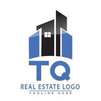tq réel biens logo conception maison logo Stock vecteur. vecteur
