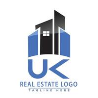 Royaume-Uni réel biens logo conception maison logo Stock vecteur. vecteur