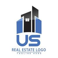 nous réel biens logo conception maison logo Stock vecteur. vecteur