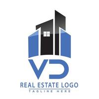 vd réel biens logo conception maison logo Stock vecteur. vecteur