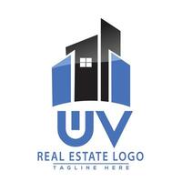 wv réel biens logo conception maison logo Stock vecteur. vecteur