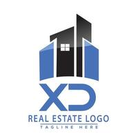 xd réel biens logo conception maison logo Stock vecteur. vecteur