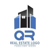 qr réel biens logo conception maison logo Stock vecteur. vecteur