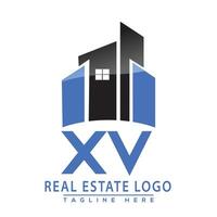 xv réel biens logo conception maison logo Stock vecteur. vecteur