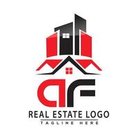 un F réel biens logo rouge Couleur conception maison logo Stock vecteur. vecteur
