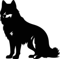 alaskan malamute noir silhouette vecteur