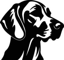 redbone coonhound silhouette portrait vecteur