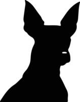 jouet Manchester terrier silhouette portrait vecteur