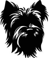 Affenpinscher noir silhouette vecteur