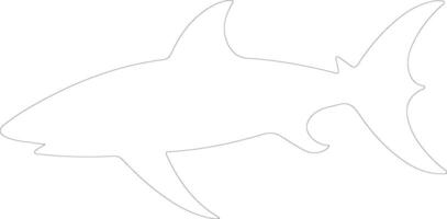 chien de mer contour silhouette vecteur