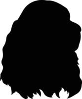 américain cocker épagneul silhouette portrait vecteur