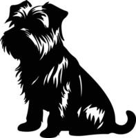 Norfolk terrier noir silhouette vecteur