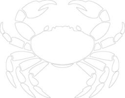 Crabe contour silhouette vecteur