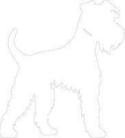 câble Renard terrier contour silhouette vecteur