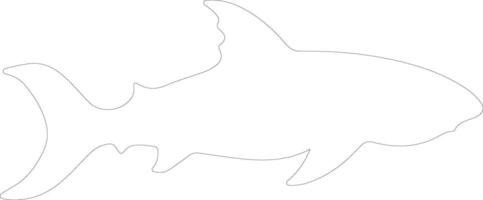 Groenland requin contour silhouette vecteur
