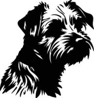 Norfolk terrier noir silhouette vecteur