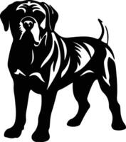 napolitain mastiff noir silhouette vecteur