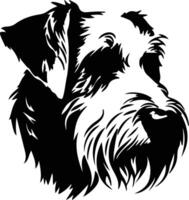 Sealyham terrier silhouette portrait vecteur