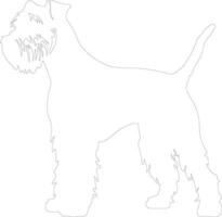 gallois terrier contour silhouette vecteur