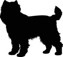 Bouvier des Flandre noir silhouette vecteur