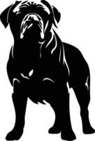 napolitain mastiff noir silhouette vecteur