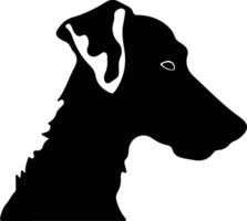 bedlington terrier silhouette portrait vecteur