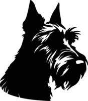 Écossais terrier silhouette portrait vecteur