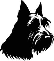 Écossais terrier silhouette portrait vecteur