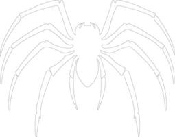 arachnide contour silhouette vecteur