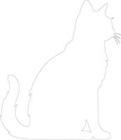 cymrique chat contour silhouette vecteur