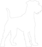 pays des lacs terrier contour silhouette vecteur