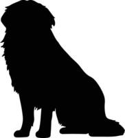 leonberger noir silhouette vecteur