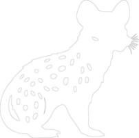 quoll contour silhouette vecteur