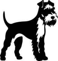 câble Renard terrier noir silhouette vecteur