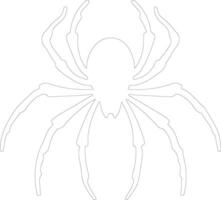 arachnide contour silhouette vecteur