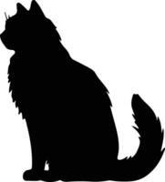 nebelung chat noir silhouette vecteur