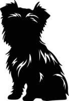 Affenpinscher noir silhouette vecteur