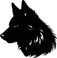 schipperke silhouette portrait vecteur