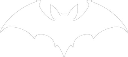 vampire chauve souris contour silhouette vecteur