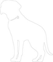 chien contour silhouette vecteur