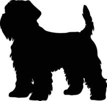 noir russe terrier noir silhouette vecteur